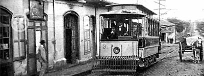 imagen antigua Costa Rica en los tiempos del tranvía