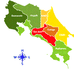 mapa de Costa Rica