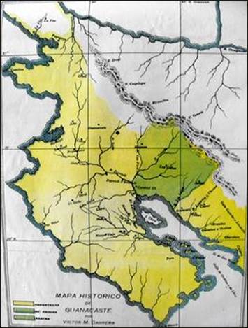 Mapa histórico de Guanacaste